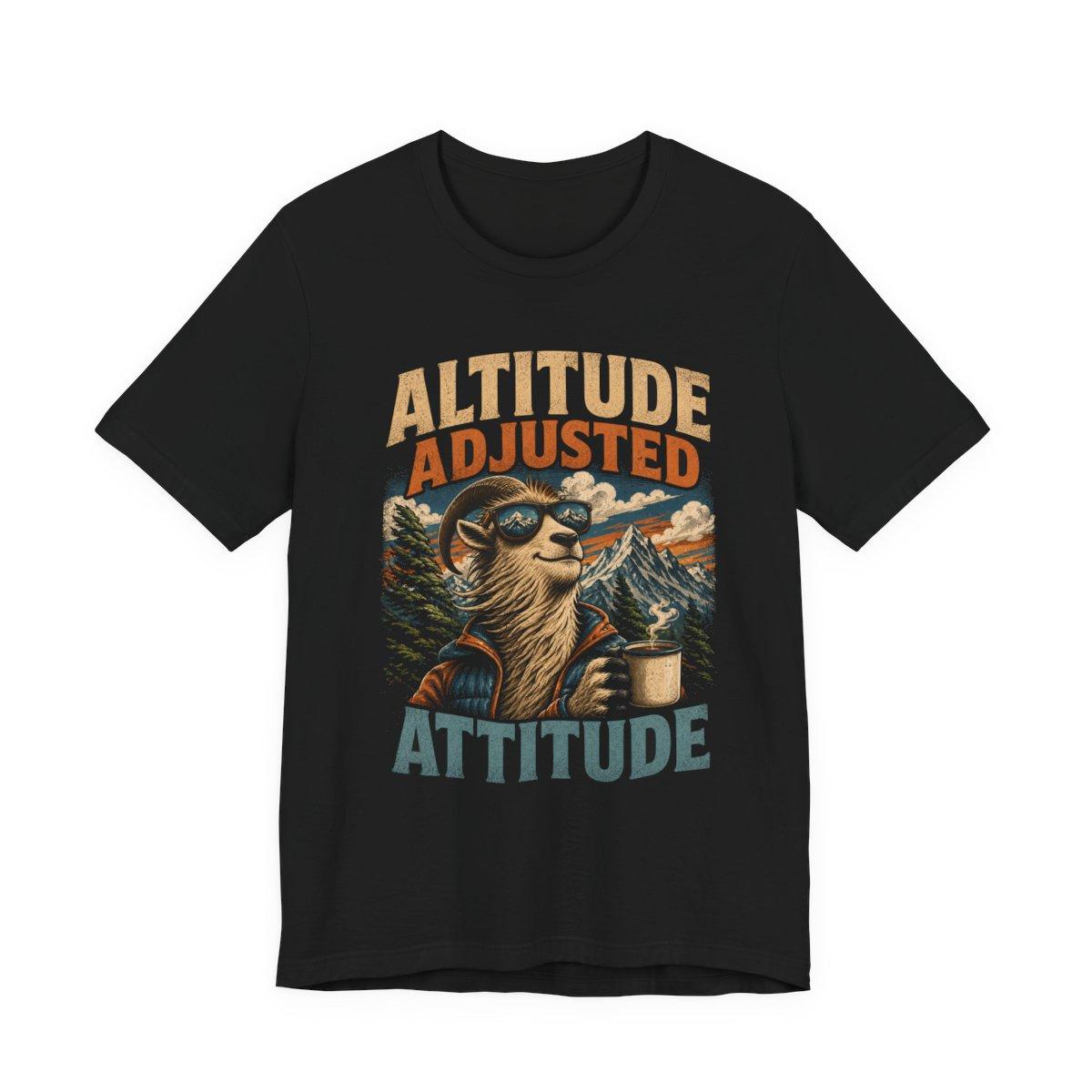 Black Altitude Adjusted Attitude T-shirt mockup