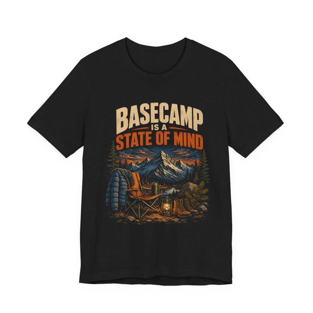 Black Basecamp Is A State Of Mind T-shirt mockup